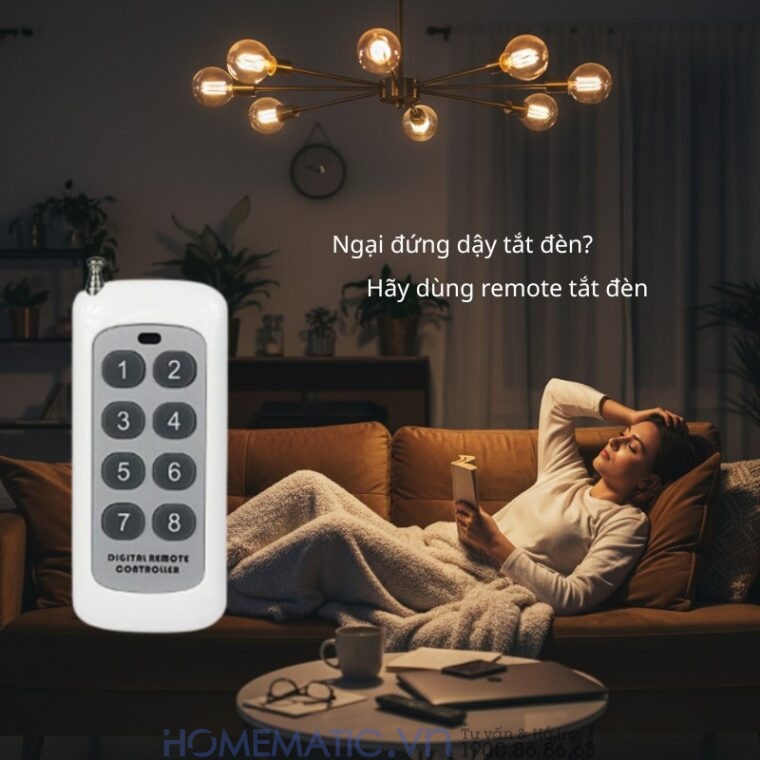 Bộ Công Tắc điện Thông Minh Wifi Hỗ Trợ điều Khiển Từ Xa Bằng Remote 8-12 Kênh Whk02-812