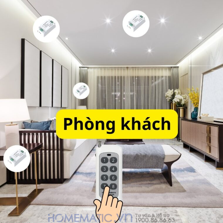 Bộ Công Tắc điện Thông Minh Wifi Hỗ Trợ điều Khiển Từ Xa Bằng Remote 8-12 Kênh Whk02-812