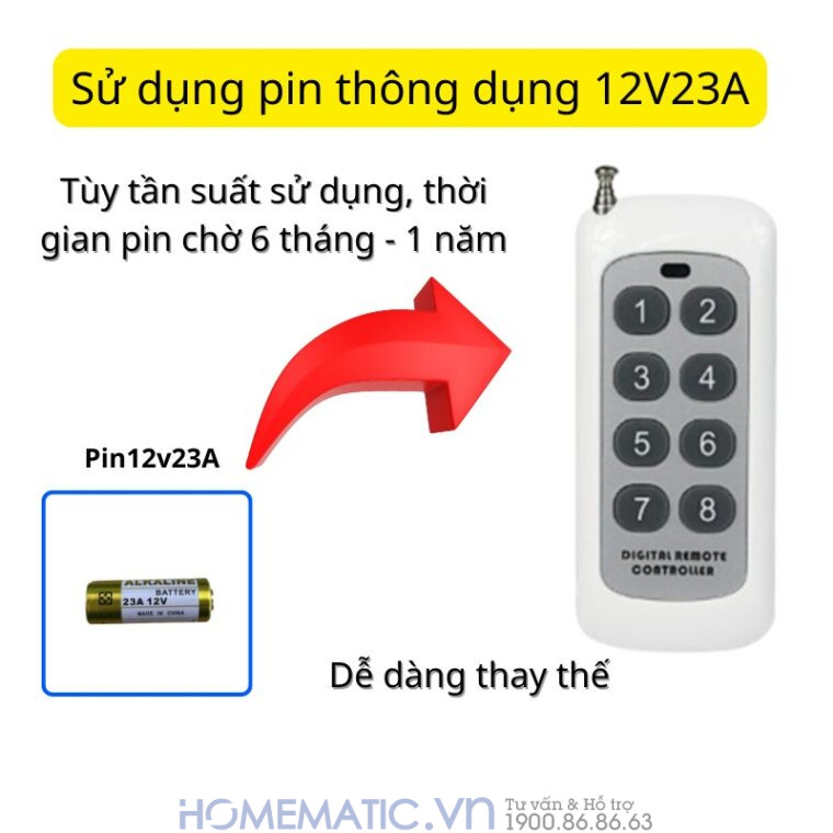 Bộ Công Tắc điện Thông Minh Wifi Hỗ Trợ điều Khiển Từ Xa Bằng Remote 8-12 Kênh Whk02-812