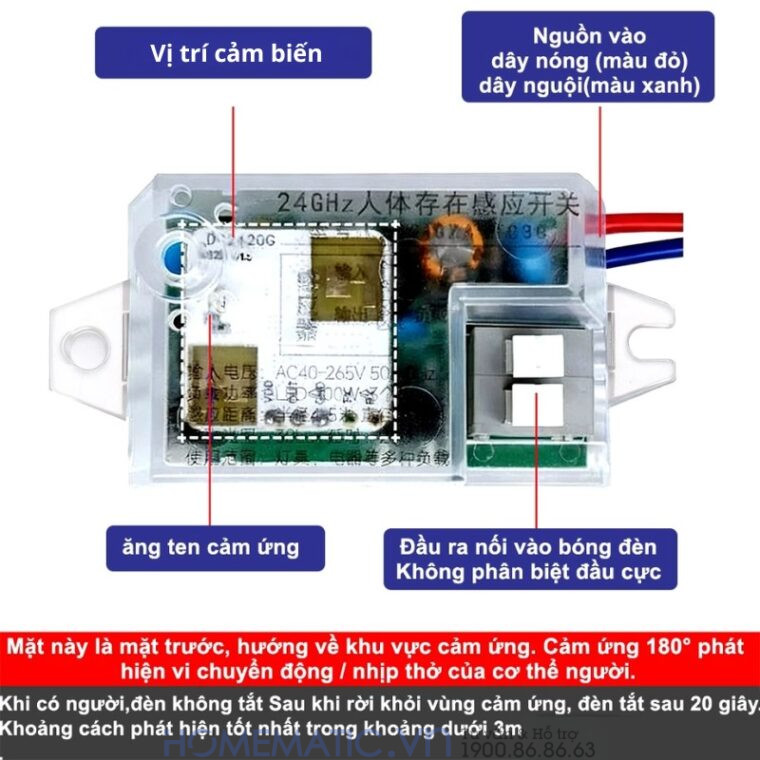 Cảm Biến Hiện Diện Radar Milimet 24g Siêu Nhạy Ms680-ra Cảm Biến Hiện Diện Radar Milimet 24g Siêu Nhạy Ms680-ra