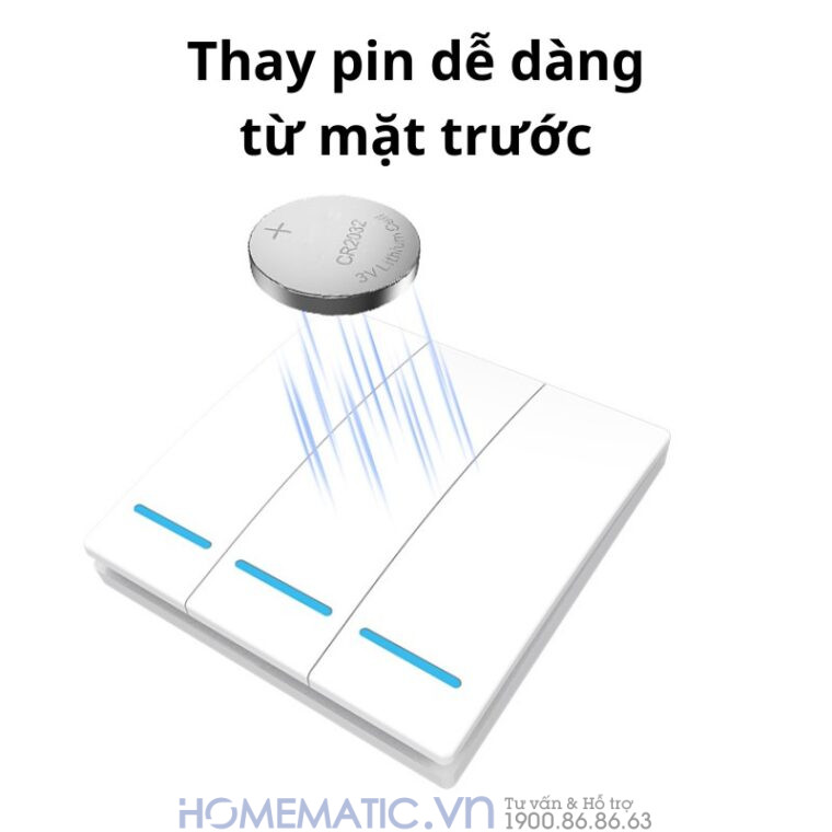 Công Tắc Không Dây Dán Tường Whk01-rb3