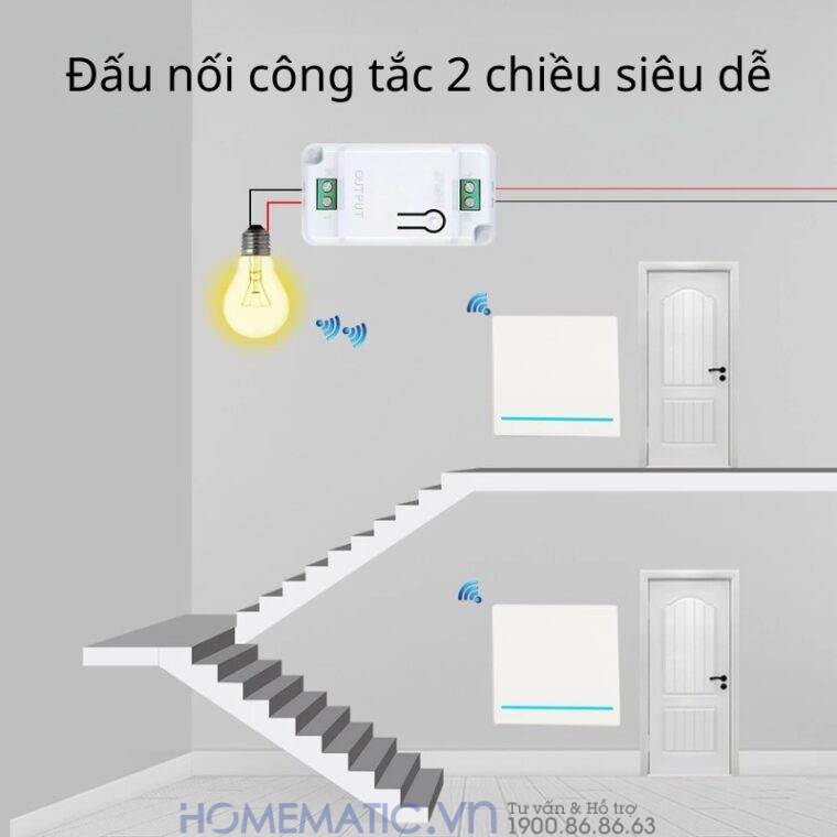 Công Tắc Không Dây Dán Tường Whk01-rb3