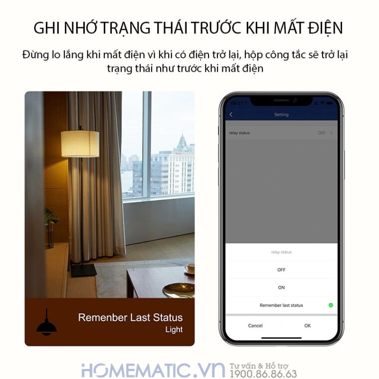 Công Tắc Không Dây Wifi Dán Tường Whk02-rb3
