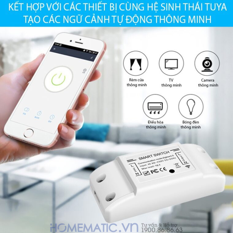 Công Tắc Không Dây Wifi Dán Tường Whk02-rb3