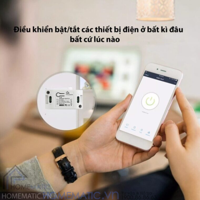 Công Tắc Không Dây Wifi Dán Tường Whk02-rb3