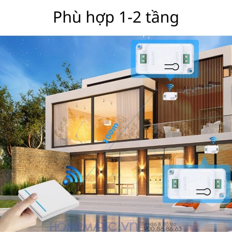 Công Tắc Không Dây Dán Tường Whk01-rb3