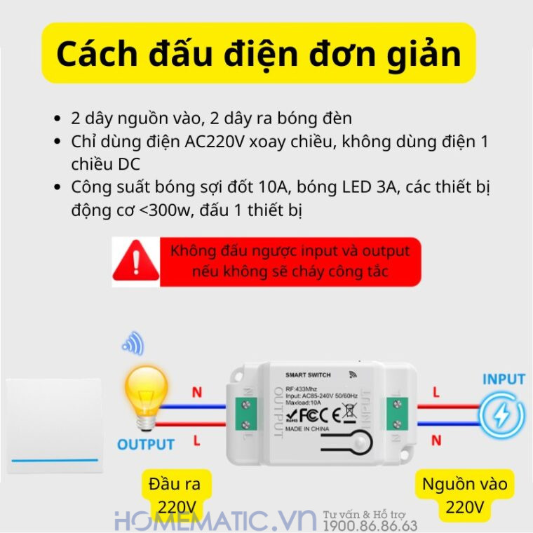 Công Tắc Không Dây Dán Tường Whk01-rb3