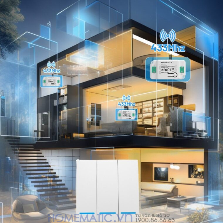 Công Tắc Không Dây Dán Tường Whk01-rb3