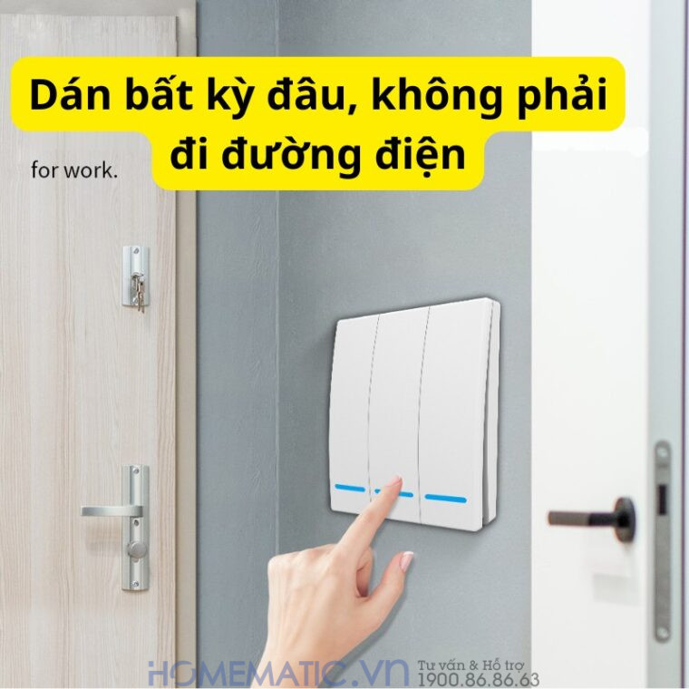 Công Tắc Không Dây Dán Tường Whk01-rb3