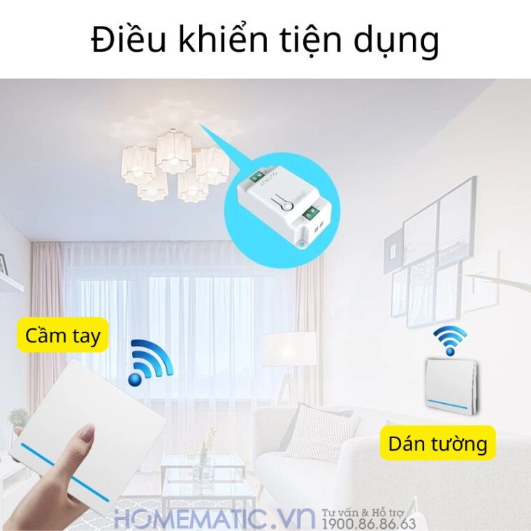Công Tắc Không Dây Dán Tường Whk01-rb3
