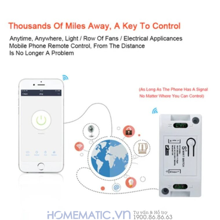 Công Tắc Không Dây Wifi Dán Tường Whk02-rb3