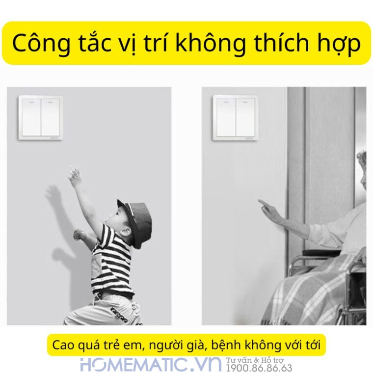 Công Tắc Không Dây Wifi Dán Tường Whk02-rb3