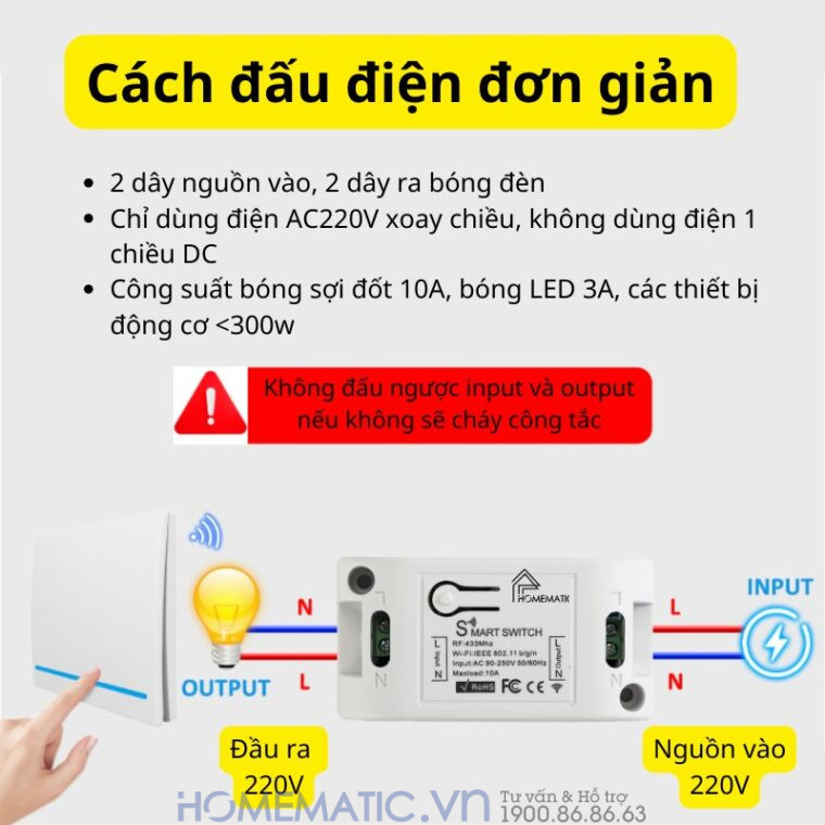 Công Tắc Không Dây Wifi Dán Tường Whk02-rb3