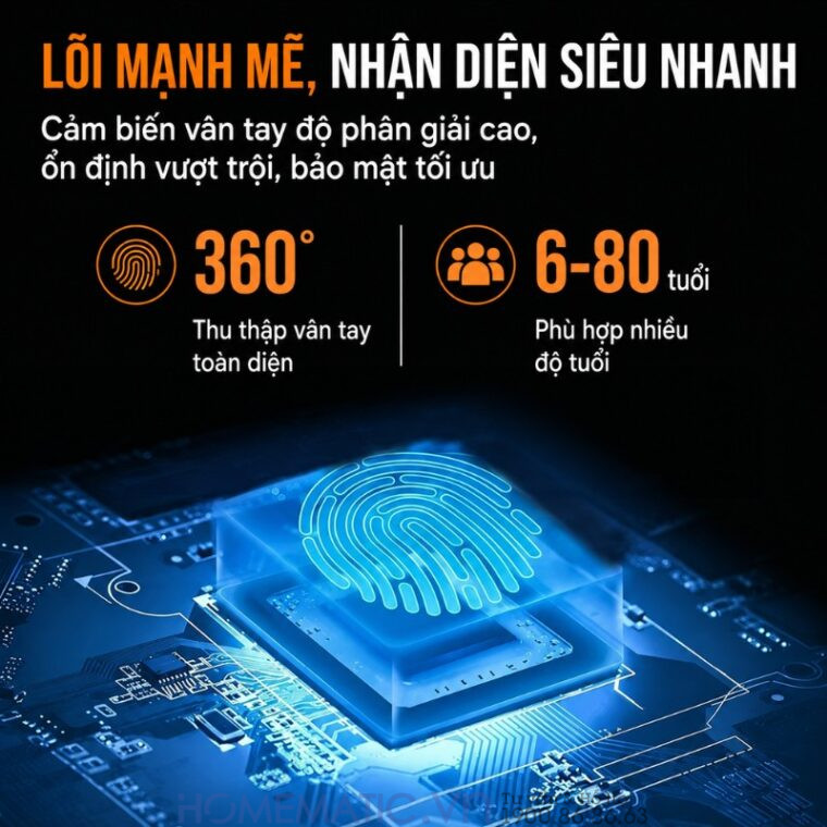 Ổ Khóa Vân Tay Cửa Cổng Chống Nước Càng 8mm Exsmith P04