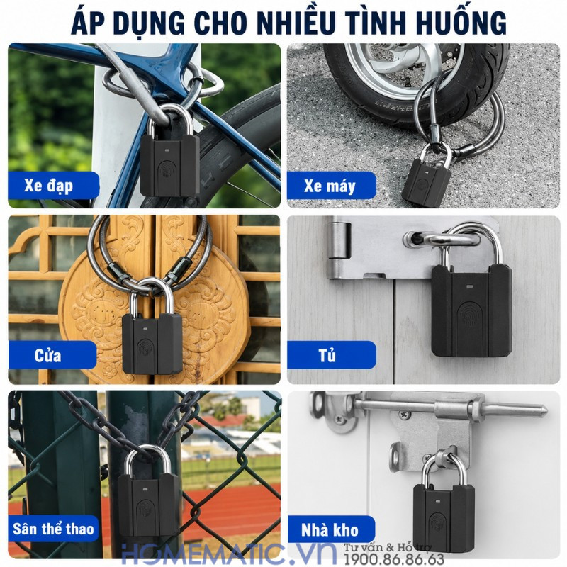 Ổ Khóa Vân Tay Cửa Cổng Chống Nước Càng 8mm Exsmith P04 Ổ Khóa Vân Tay Cửa Cổng Chống Nước Càng 8mm Exsmith P04