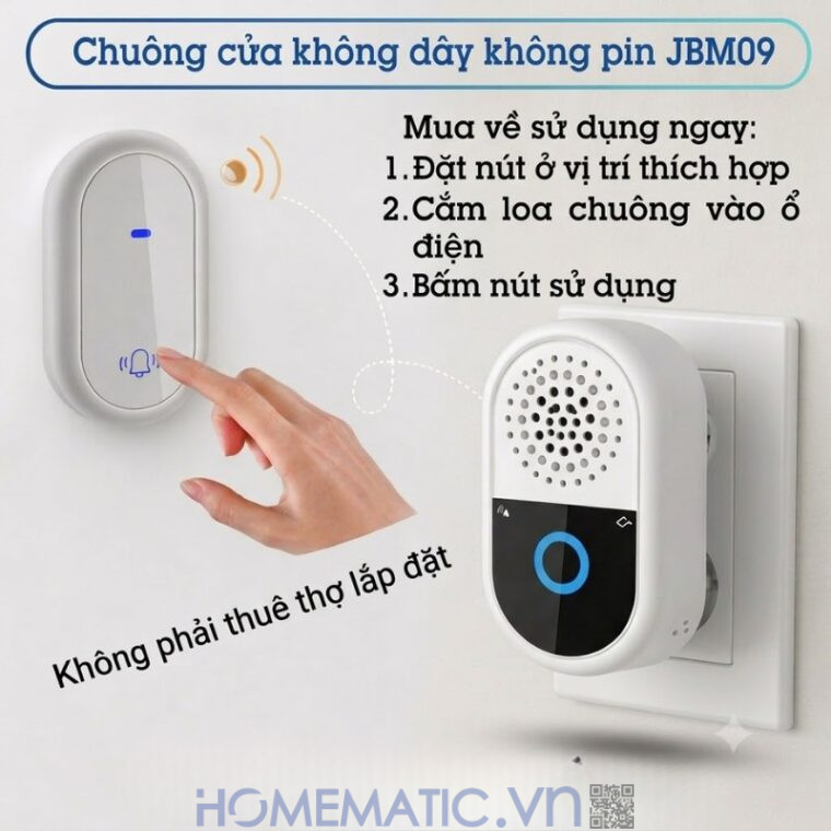 Chuông Cửa Không Dây Không Pin Jbm09