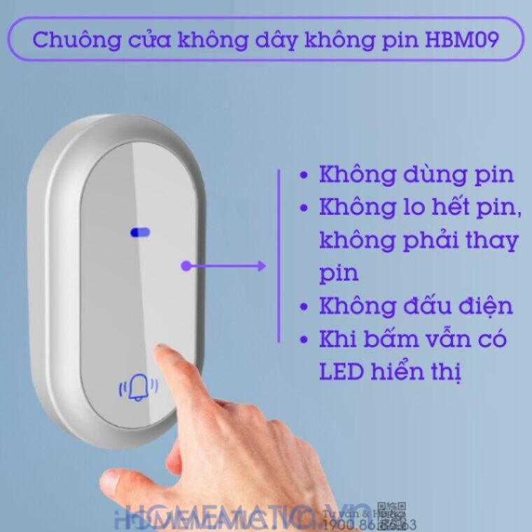 Chuông Cửa Không Dây Không Pin Jbm09