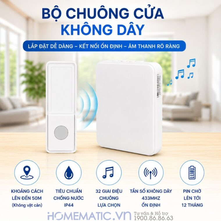 Chuông Không Dây Dùng Pin Finger Wa-013