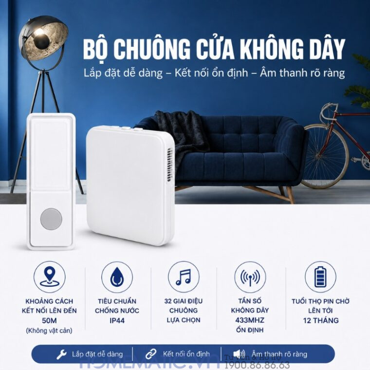 Chuông Không Dây Dùng Pin Finger Wa-013