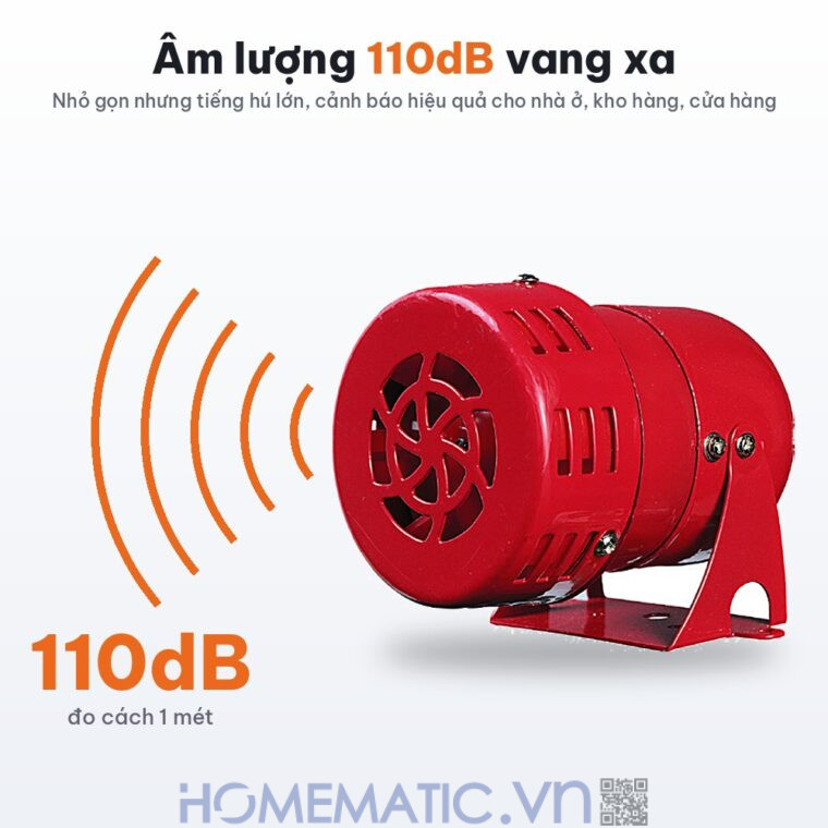Còi hú báo động báo cháy cảnh báo an ninh báo trộm Qlightec SM30 âm lượng 110dB vang xa Còi hú báo động báo cháy cảnh báo an ninh báo trộm Qlightec SM30 âm lượng 110dB vang xa