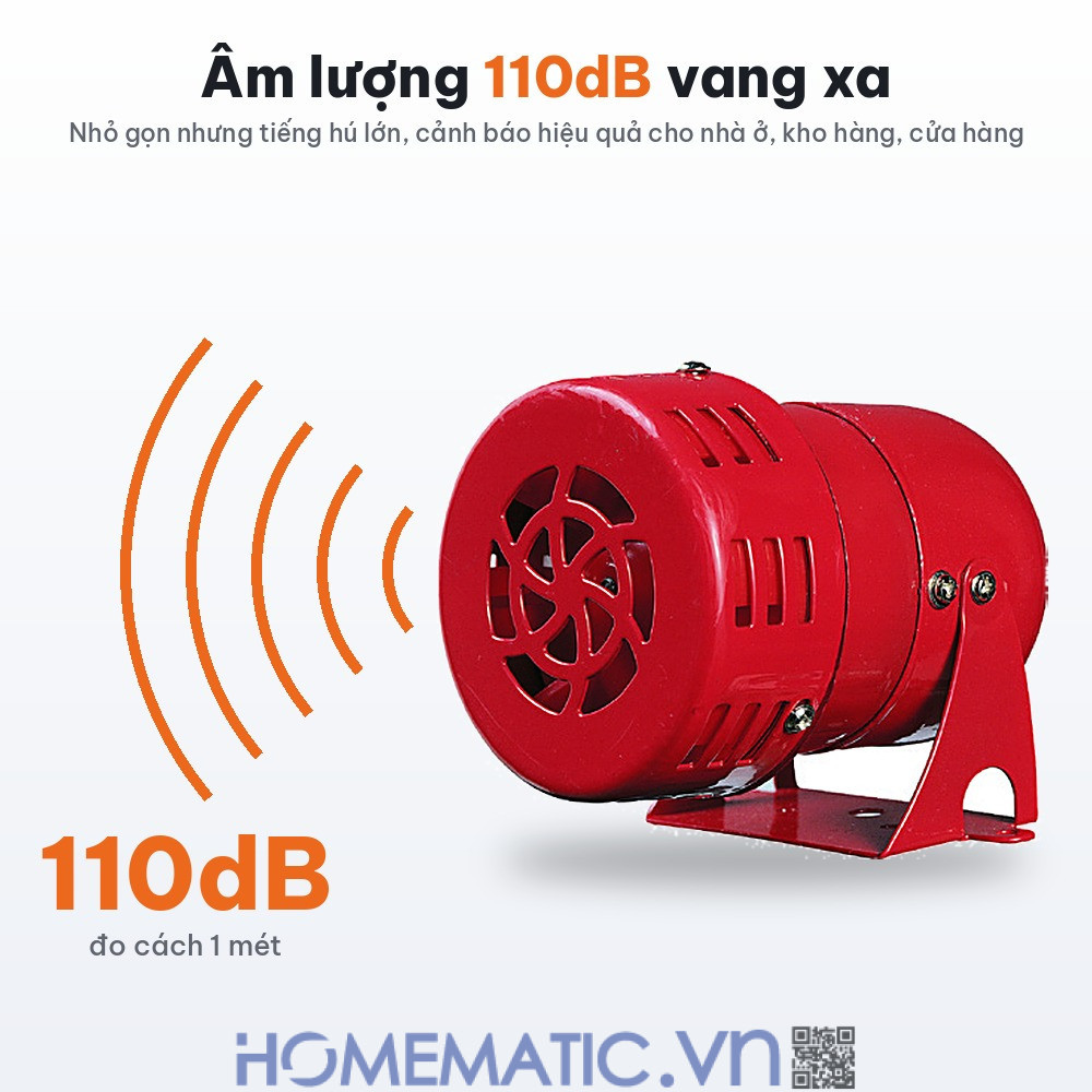 Còi hú báo động báo cháy cảnh báo an ninh báo trộm Qlightec SM30 âm lượng 110dB vang xa Còi hú báo động báo cháy cảnh báo an ninh báo trộm Qlightec SM30 âm lượng 110dB vang xa