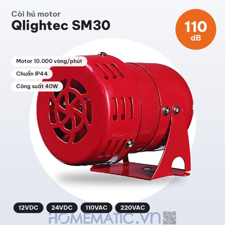 Còi hú báo động báo cháy cảnh báo an ninh báo trộm Qlightec SM30 âm lượng 110dB Còi hú báo động báo cháy cảnh báo an ninh báo trộm Qlightec SM30 âm lượng 110dB