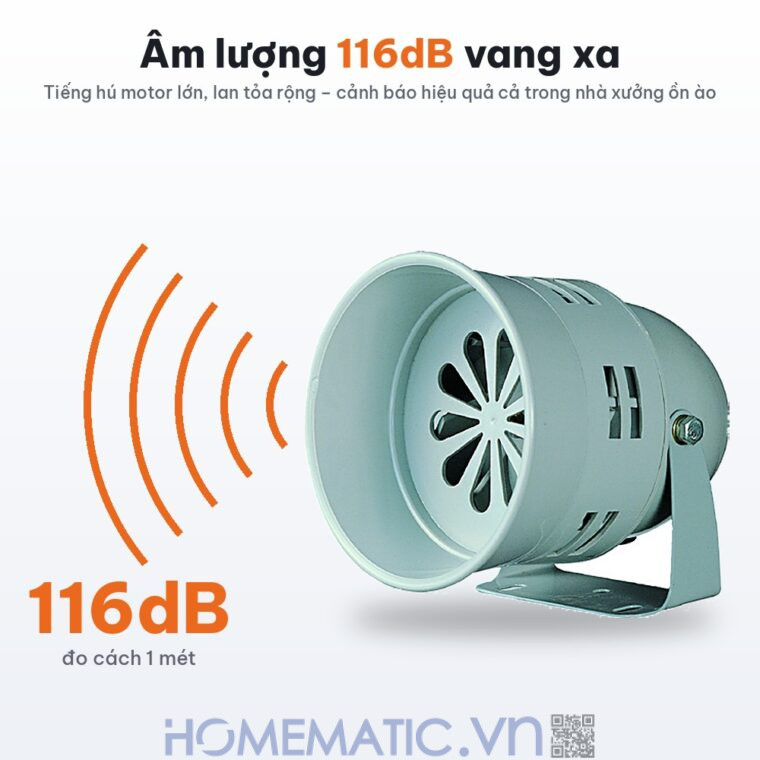 Còi hú cảnh báo chống trộm báo động báo trộm báo cháy motor xoay chống nước Qlightec SM40 âm lượng 116dB vang xa Còi hú cảnh báo chống trộm báo động báo trộm báo cháy motor xoay chống nước Qlightec SM40 âm lượng 116dB vang xa