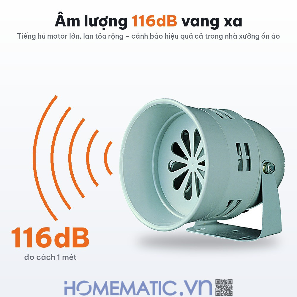 Còi hú cảnh báo chống trộm báo động báo trộm báo cháy motor xoay chống nước Qlightec SM40 âm lượng 116dB vang xa Còi hú cảnh báo chống trộm báo động báo trộm báo cháy motor xoay chống nước Qlightec SM40 âm lượng 116dB vang xa