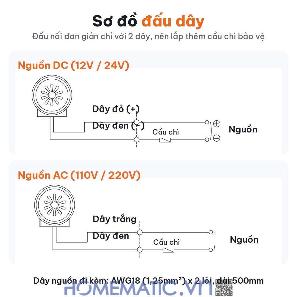 Còi hú cảnh báo chống trộm báo động báo trộm báo cháy motor xoay chống nước Qlightec SM40 sơ đồ đấu dây Còi hú cảnh báo chống trộm báo động báo trộm báo cháy motor xoay chống nước Qlightec SM40 sơ đồ đấu dây