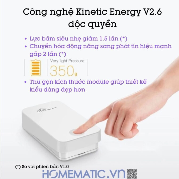 Chuông cửa không dây không dùng pin JBM49 công nghệ Kinetic Energy V2.6