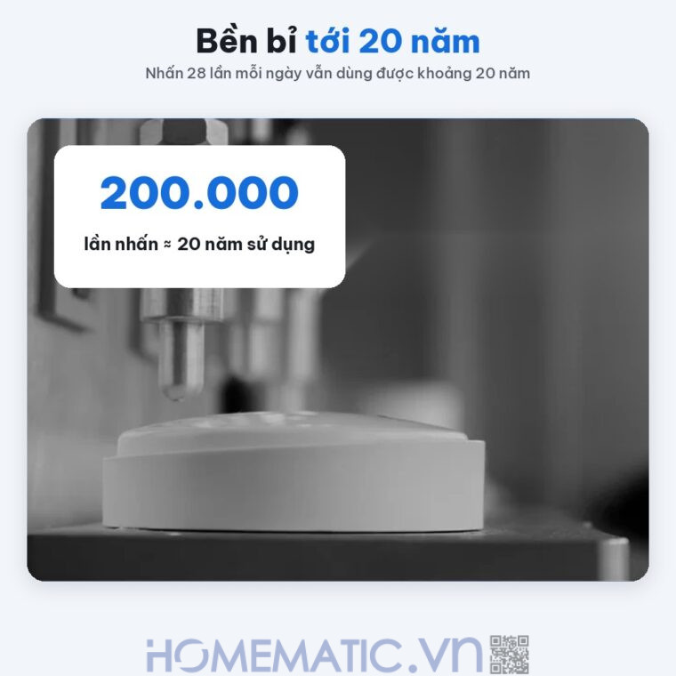 Chuông cửa không dây không dùng Pin Linptech nút bấm tròn LP-G2SW bền 200.000 lần nhấn