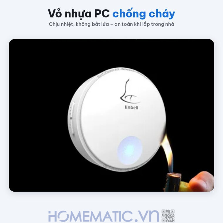 Chuông cửa không dây không dùng Pin Linptech nút bấm tròn LP-G2SW vỏ nhựa PC chống cháy