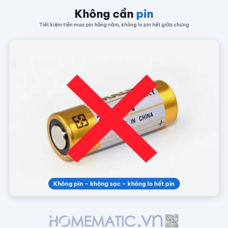 Chuông cửa không dây không dùng Pin Linptech nút bấm tròn LP-G2SW không cần pin