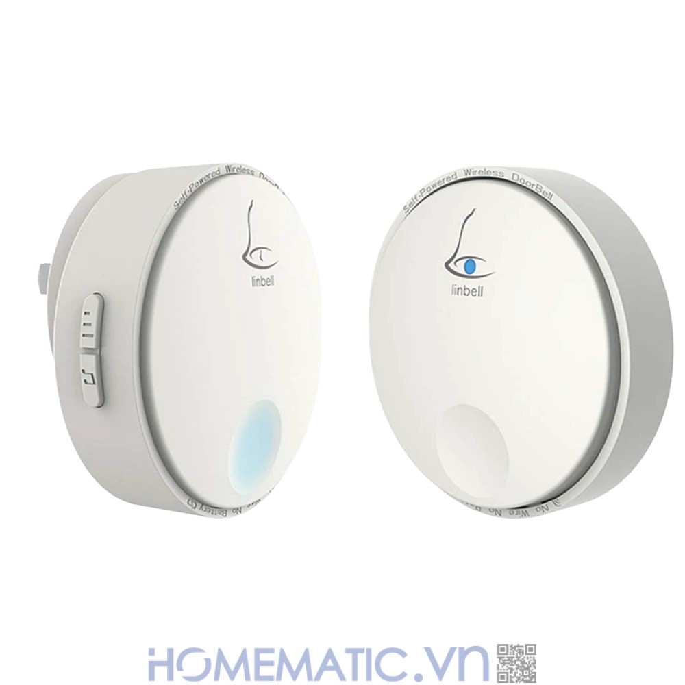 Chuông Cửa Không Dây Không Dùng Pin Linptech Nút Bấm Tròn Lp-g2sw Chuông Cửa Không Dây Không Dùng Pin Linptech Nút Bấm Tròn Lp-g2sw