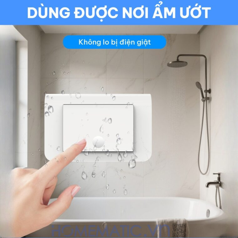 Công tắc không dây không dùng pin WHK01-RB4 dùng được nơi ẩm ướt