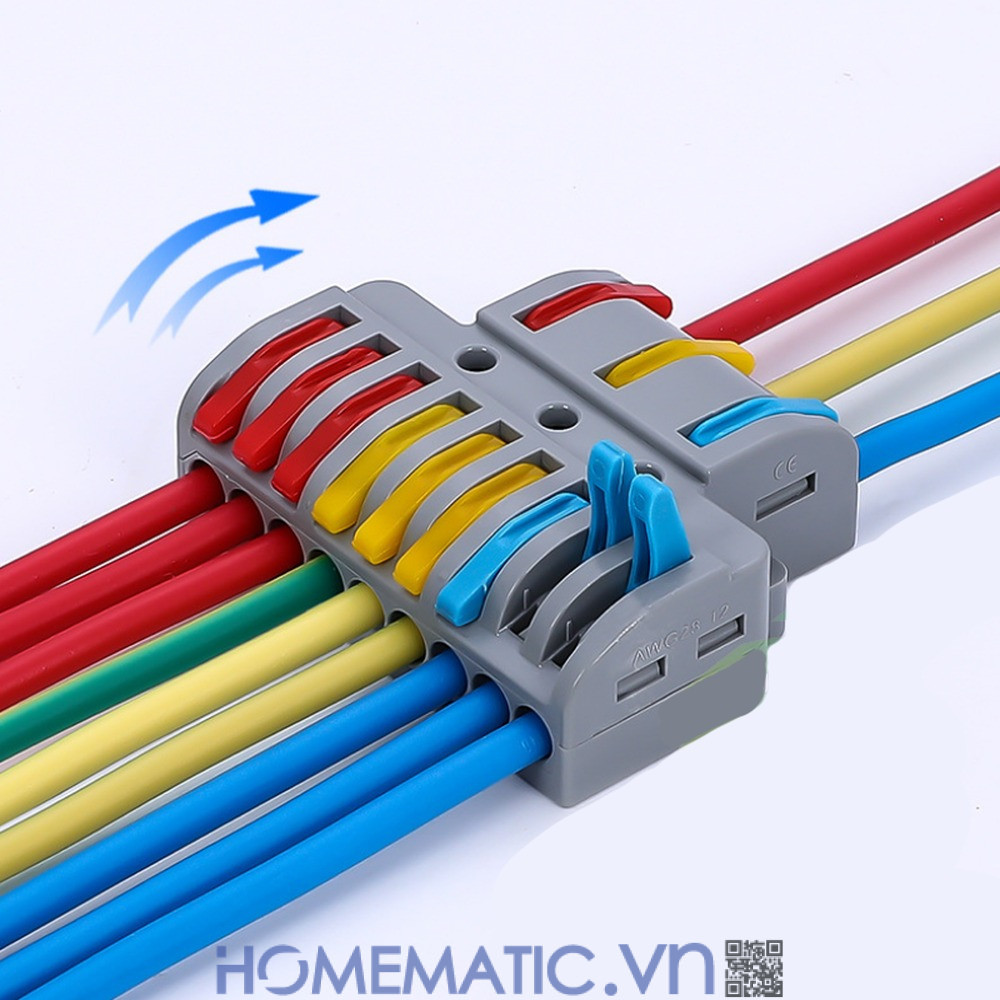Cút nối đầu nối dây điện nhanh 3 cổng ra 9 KV774-3P9 nối nhiều dây điện cùng lúc