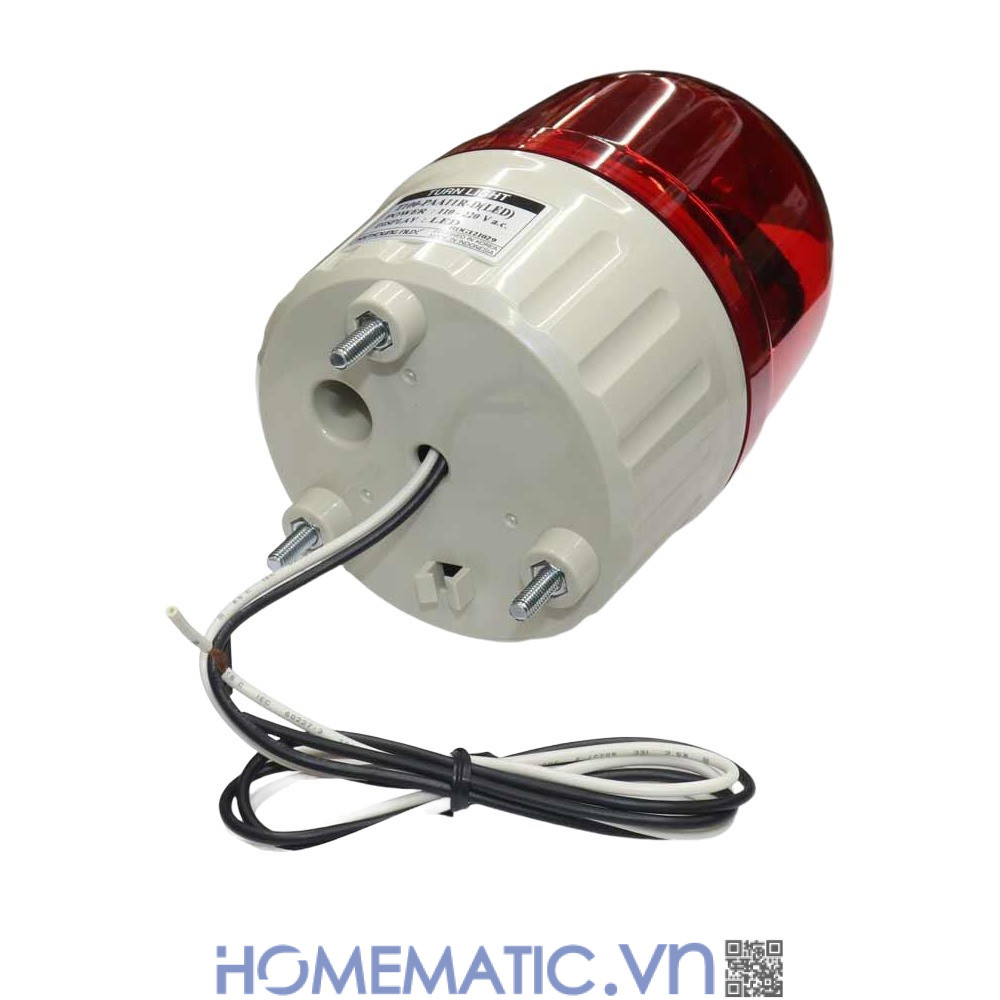 Đèn xoay cảnh báo Hanyoung T100 220V có còi mặt sau 3 bu lông M5 và dây đấu nối Đèn xoay cảnh báo Hanyoung T100 220V có còi mặt sau 3 bu lông M5 và dây đấu nối