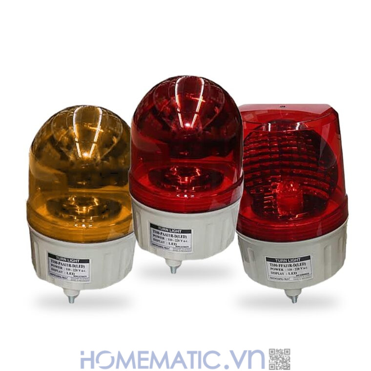 Đèn xoay cảnh báo Hanyoung T100 220V có còi các phiên bản nắp vòm, nắp phẳng Đèn xoay cảnh báo Hanyoung T100 220V có còi các phiên bản nắp vòm, nắp phẳng